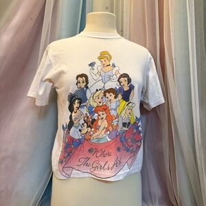 Disney Princess White T-Shirt S